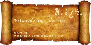 Moldoványi Áron névjegykártya