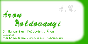 aron moldovanyi business card